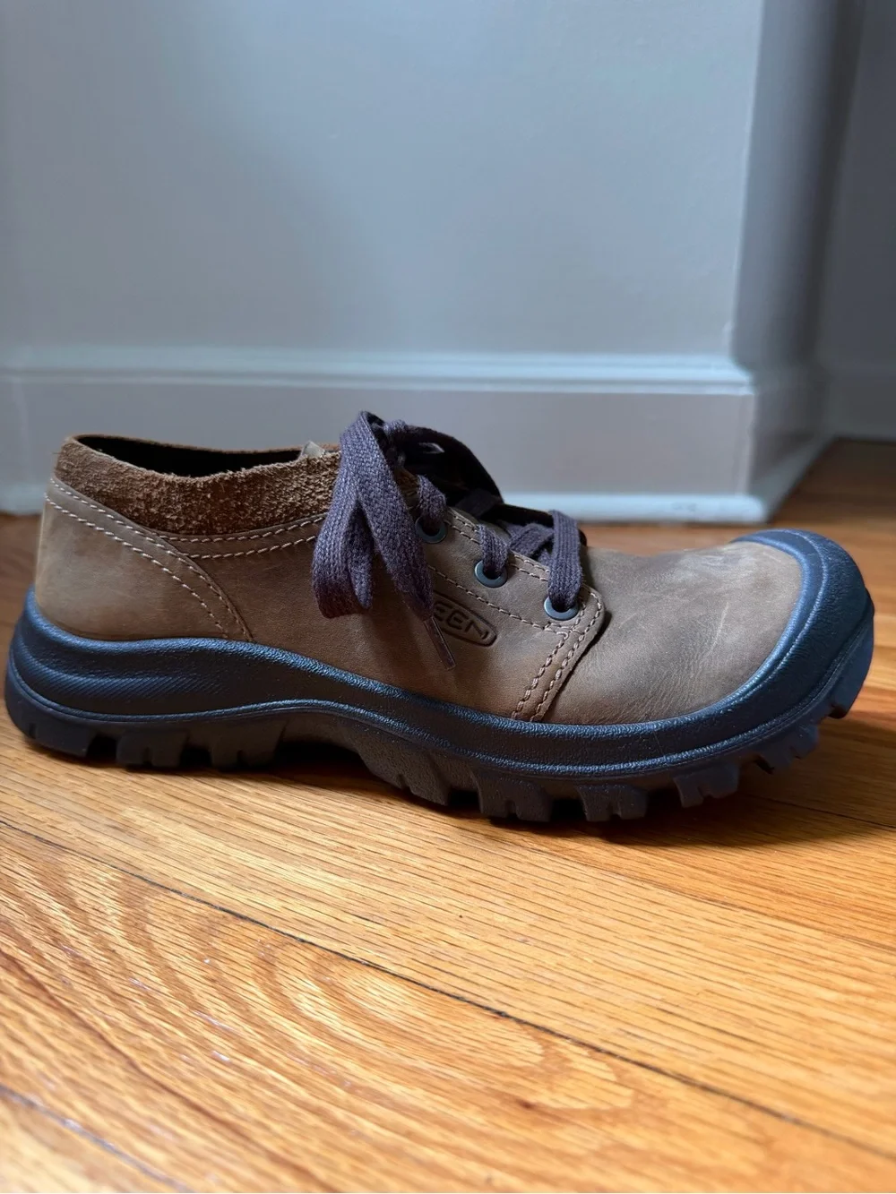 KEEN Men's Grayson Oxford Brown Leather Comfort Shoes Size 7